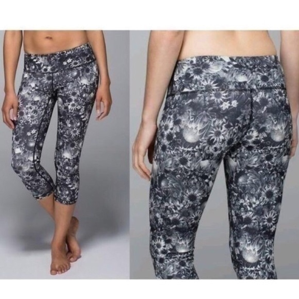 LULULEMON Floral Crop Leggings Flowabunga WU 4
